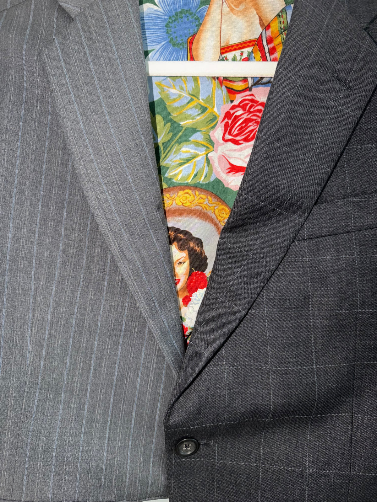 Cropped Men’s Jacket two blazers made into one.