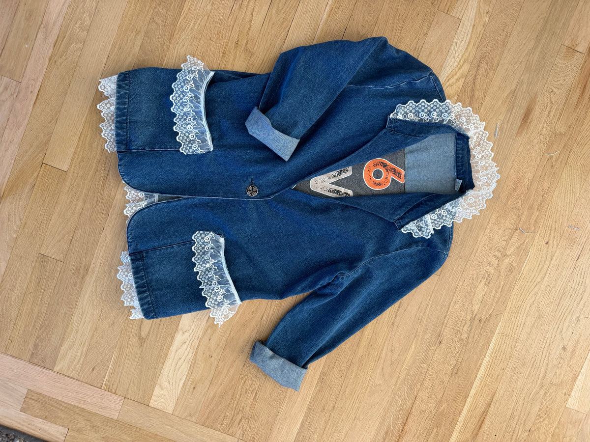 Denim blazer 80’s inspired