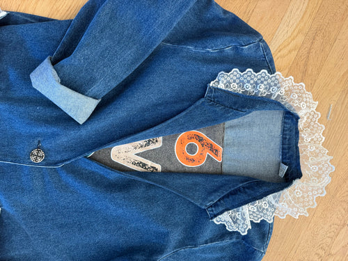 Denim blazer 80’s inspired