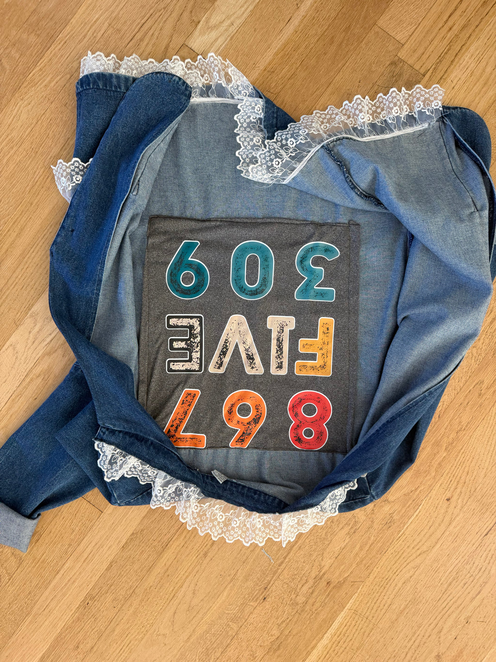 Denim blazer 80’s inspired