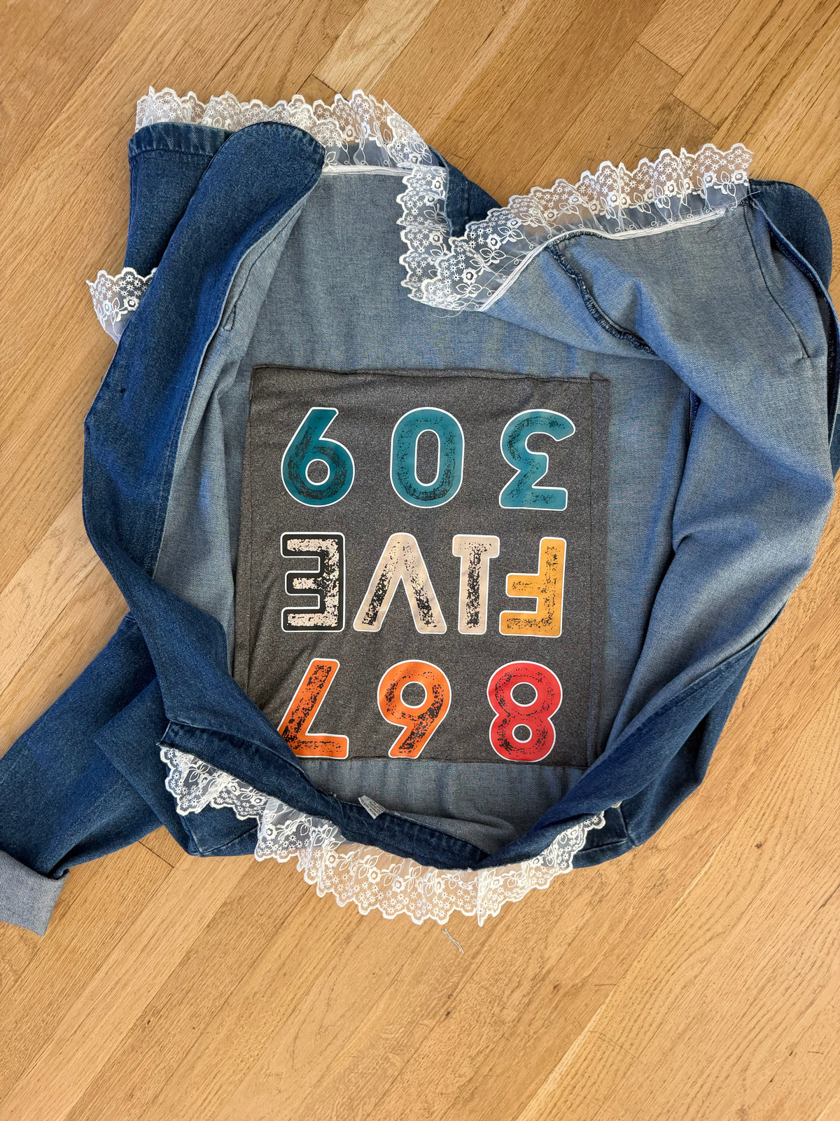 Denim blazer 80’s inspired